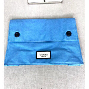 Gucci beauty light‎ blue travel pouch